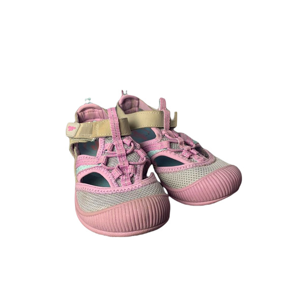 OshKosh Bgosh Girls Pink & Beige Water Sandals Size 11 - Picture 1 of 8